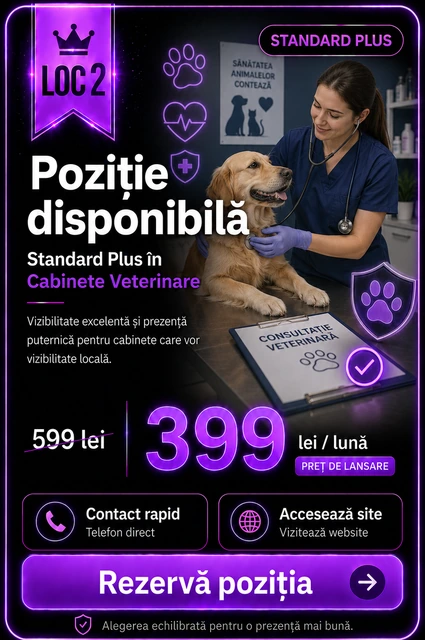 Loc 2 Standard Plus Cabinete Veterinare Târgoviște - Poziție disponibilă, 399 lei pe lună