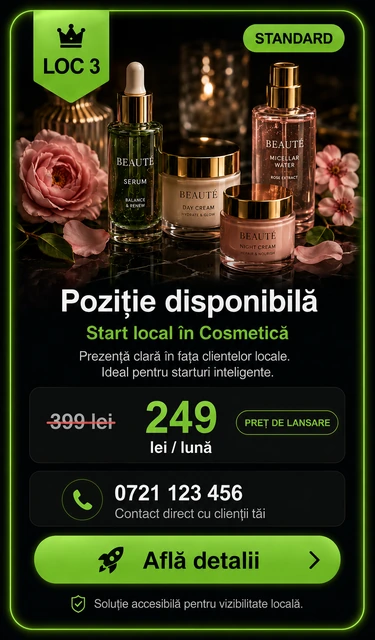 Loc 3 Standard Cosmetică Târgoviște - Poziție disponibilă, 249 lei pe lună