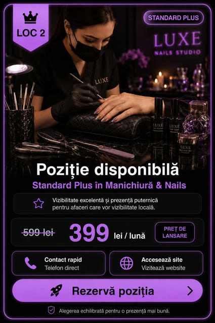 Loc 2 Standard Plus Manichiură și Nails Târgoviște - Poziție disponibilă, 399 lei pe lună