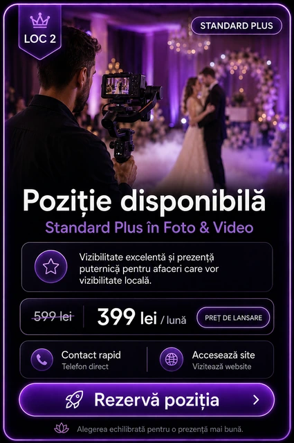 Loc 2 Standard Plus Foto și Video Târgoviște - Poziție disponibilă, 399 lei pe lună