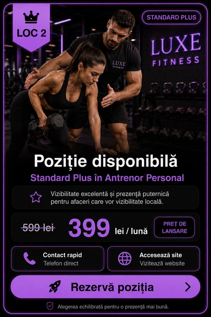 Loc 2 Standard Plus Antrenor Personal Târgoviște - Poziție disponibilă, 399 lei pe lună