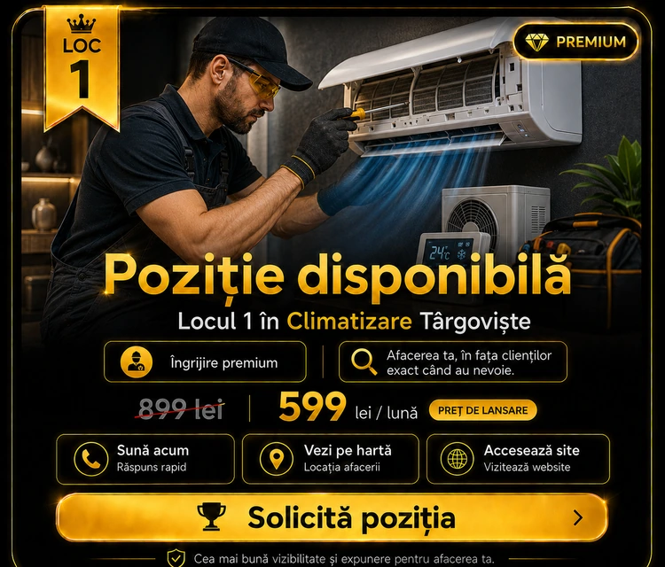 Loc 1 Premium Climatizare Târgoviște - Poziție disponibilă, 599 lei pe lună