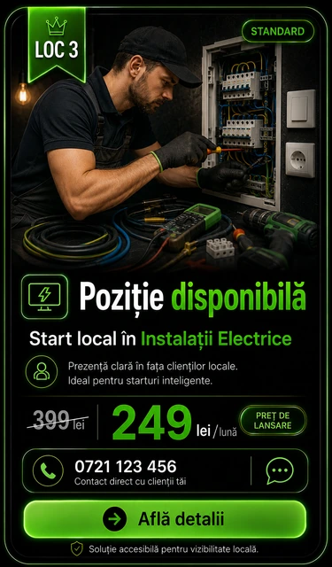 Loc 3 Standard Instalații Electrice Târgoviște - Poziție disponibilă, 249 lei pe lună