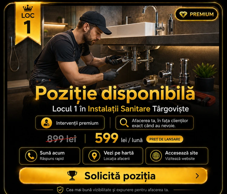 Loc 1 Premium Instalații Sanitare Târgoviște - Poziție disponibilă, 599 lei pe lună