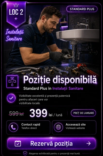 Loc 2 Standard Plus Instalații Sanitare Târgoviște - Poziție disponibilă, 399 lei pe lună