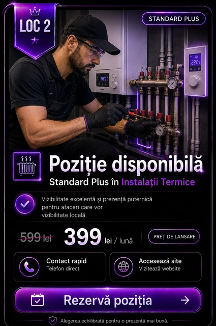 Loc 2 Standard Plus Instalații Termice Târgoviște - Poziție disponibilă, 399 lei pe lună