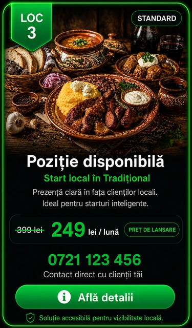 Loc 3 Standard Tradițional Târgoviște - Poziție disponibilă, 249 lei pe lună