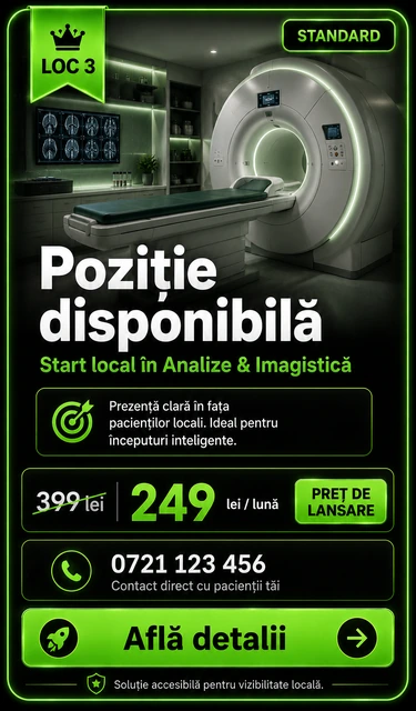Loc 3 Standard Analize și Imagistică Târgoviște - Poziție disponibilă, 249 lei pe lună