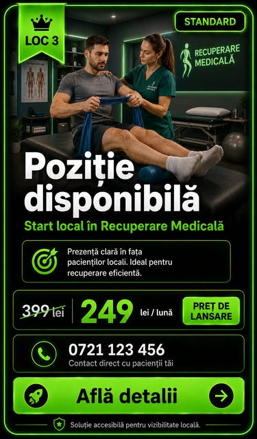 Loc 3 Standard Recuperare Medicală Târgoviște - Poziție disponibilă, 249 lei pe lună