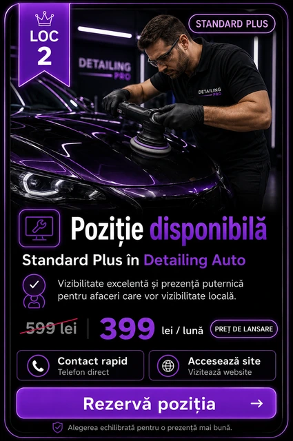 Loc 2 Standard Plus Detailing Auto Târgoviște - Poziție disponibilă, 399 lei pe lună