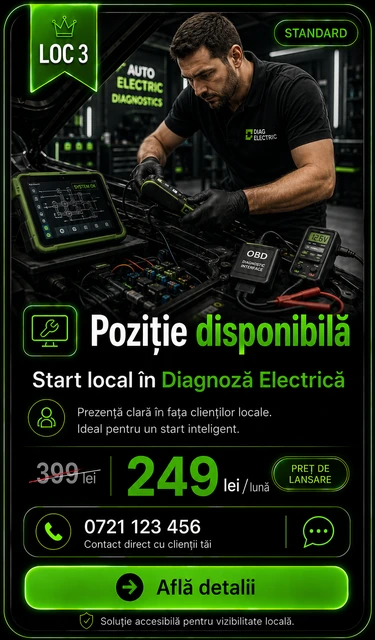 Loc 3 Standard Diagnoză Electrică Târgoviște - Poziție disponibilă, 249 lei pe lună