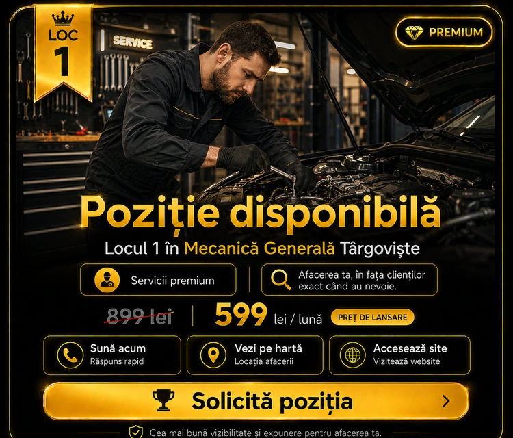 Loc 1 Premium Mecanică Generală Târgoviște - Poziție disponibilă, 599 lei pe lună
