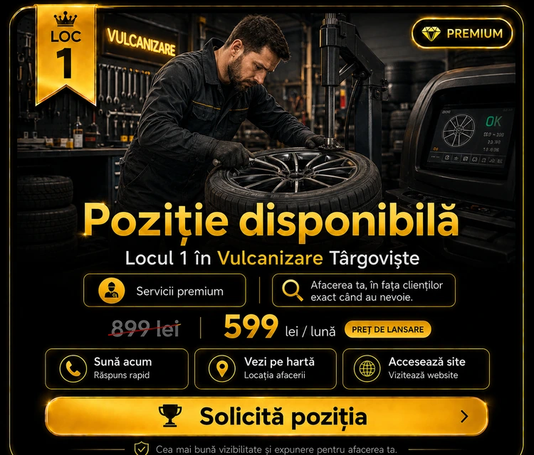 Loc 1 Premium Vulcanizare Târgoviște - Poziție disponibilă, 599 lei pe lună