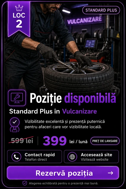 Loc 2 Standard Plus Vulcanizare Târgoviște - Poziție disponibilă, 399 lei pe lună
